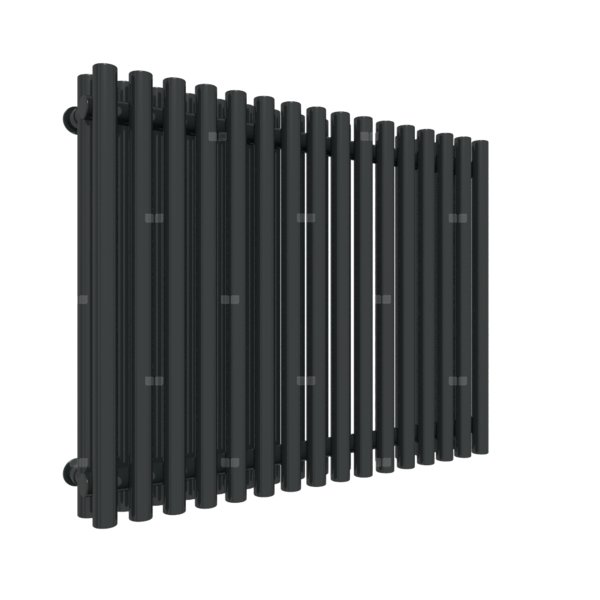 Grzejnik drabinkowy TERMA TUNE VWD, podłączenie ZX, wym. 600 x 790 mm, kolor czarny jak kruk mat RAL9005, moc 967W