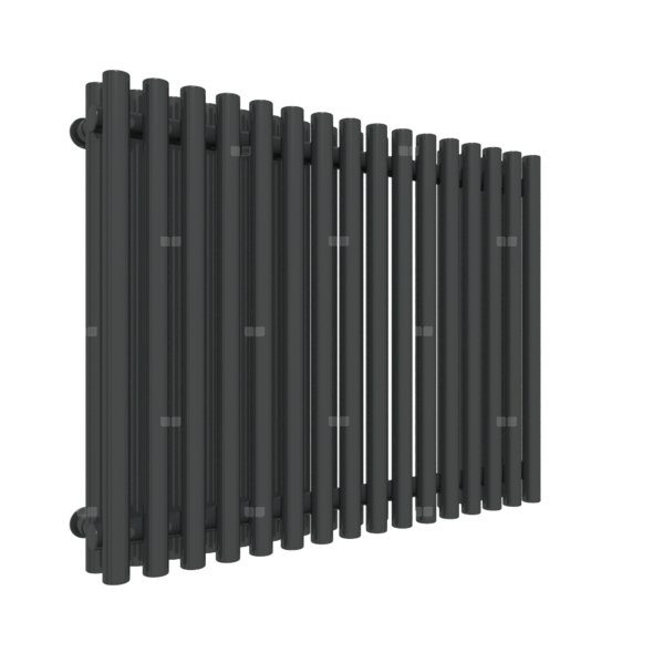 Grzejnik drabinkowy TERMA TUNE VWD, podłączenie ZX, wym. 600 x 790 mm, kolor czarny RAL9011, moc 967W