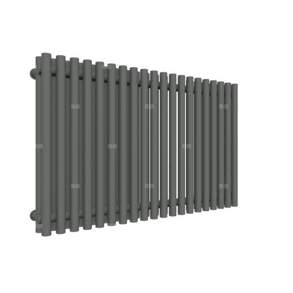 Grzejnik drabinkowy TERMA TUNE VWD, podłączenie VP, wym. 600 x 990 mm, kolor błyszcząca szarość, moc 1209W