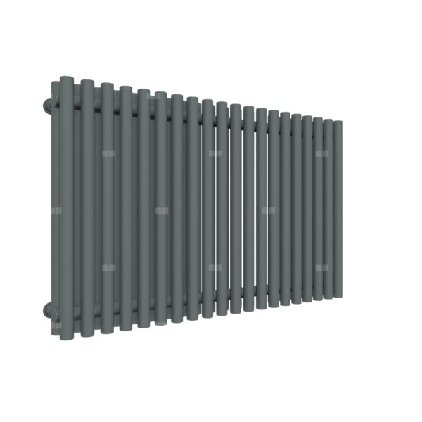 Grzejnik drabinkowy TERMA TUNE VWD, podłączenie VL, wym. 600 x 990 mm, kolor szary bazaltowy RAL7012, moc 1209W