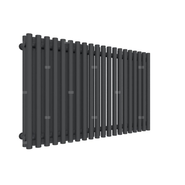 Grzejnik drabinkowy TERMA TUNE VWD, podłączenie SX, wym. 600 x 990 mm, kolor metaliczna czerń, moc 1209W