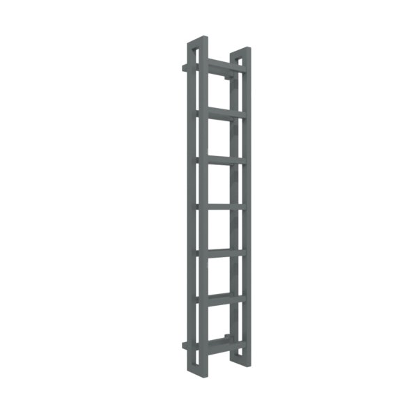Grzejnik drabinkowy TERMA STAND, podłączenie SX, wym. 1610 x 300 mm, kolor szary bazaltowy RAL7012, moc 674W