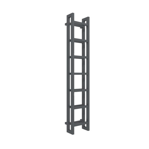 Grzejnik drabinkowy TERMA STAND, podłączenie SX, wym. 1610 x 300 mm, kolor czarny anodowy, moc 674W