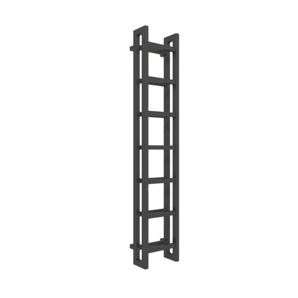 Grzejnik drabinkowy TERMA STAND, podłączenie SX, wym. 1610 x 300 mm, kolor czarny sygnałowy RAL9004, moc 674W
