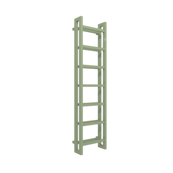 Grzejnik drabinkowy TERMA STAND, podłączenie SX, wym. 1610 x 400 mm, kolor zielony blady RAL6021, moc 773W