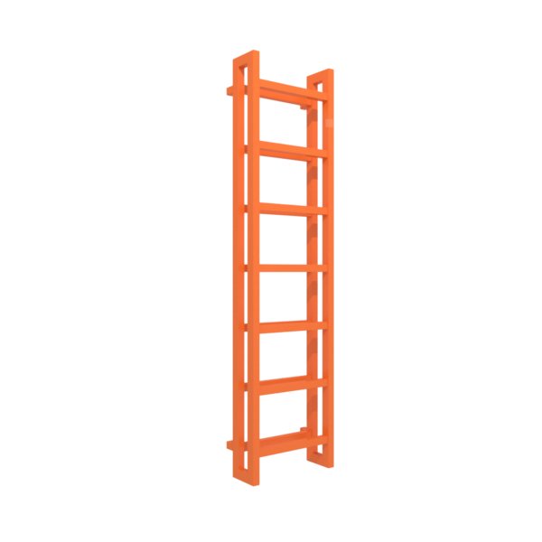 Grzejnik drabinkowy TERMA STAND, podłączenie SX, wym. 1610 x 400 mm, kolor oranż RAL2008, moc 773W