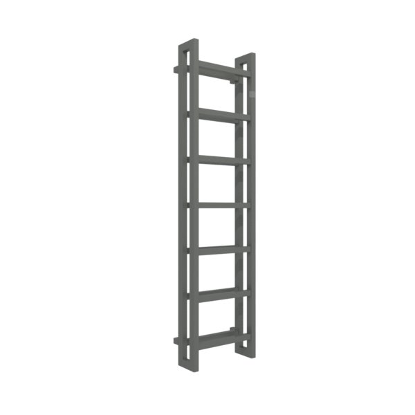 Grzejnik drabinkowy TERMA STAND, podłączenie SX, wym. 1610 x 400 mm, kolor błyszcząca szarość, moc 773W