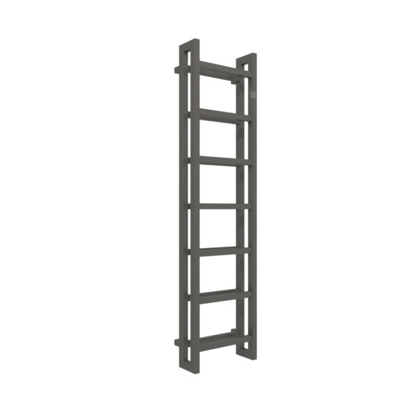 Grzejnik drabinkowy TERMA STAND, podłączenie SX, wym. 1610 x 400 mm, kolor szary ciemny RAL7022, moc 773W