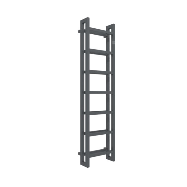 Grzejnik drabinkowy TERMA STAND, podłączenie 5L, wym. 1610 x 400 mm, kolor czarny anodowy, moc 773W