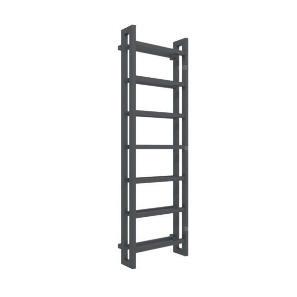 Grzejnik drabinkowy TERMA STAND, podłączenie SX, wym. 1610 x 500 mm, kolor szary antracytowy RAL7016, moc 872W