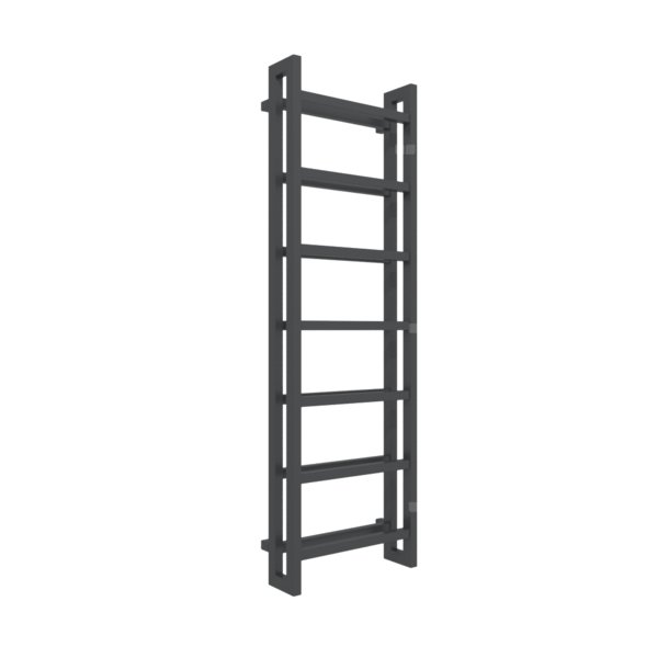 Grzejnik drabinkowy TERMA STAND, podłączenie SX, wym. 1610 x 500 mm, kolor metaliczna czerń, moc 872W