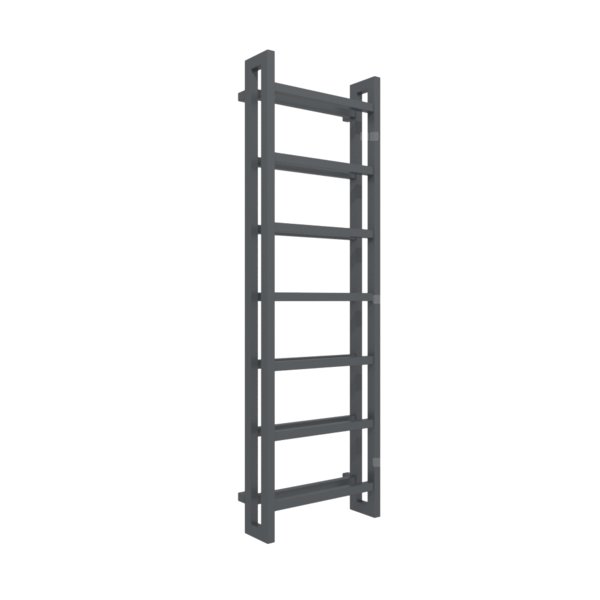 Grzejnik drabinkowy TERMA STAND, podłączenie SX, wym. 1610 x 500 mm, kolor czarny anodowy, moc 872W