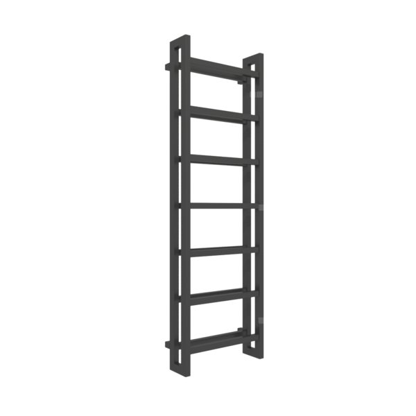 Grzejnik drabinkowy TERMA STAND, podłączenie SX, wym. 1610 x 500 mm, kolor czarny sygnałowy RAL9004, moc 872W