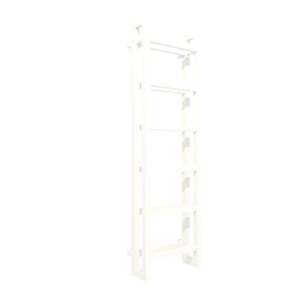 Grzejnik elektryczny TERMA STAND E 400 x 1380 mm, kolor biały soft RAL9016, moc 600 W, podłączenie E8, kabel prosty z maskownicą