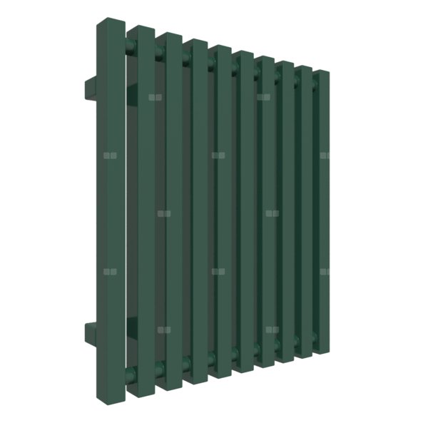Grzejnik drabinkowy TERMA TRIGA, podłączenie YP, wym. 560 x 480 mm, kolor zielony mchowy RAL6005, moc 356W