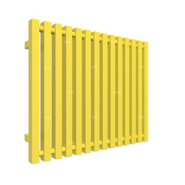 Grzejnik drabinkowy TERMA TRIGA, podłączenie YP, wym. 560 x 680 mm, kolor żółty siarkowy RAL1016, moc 504W