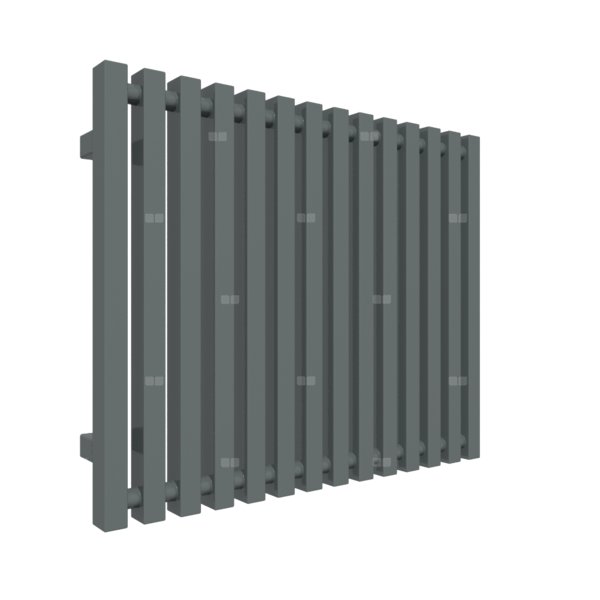 Grzejnik drabinkowy TERMA TRIGA, podłączenie LX, wym. 560 x 680 mm, kolor metaliczny szary, moc 504W