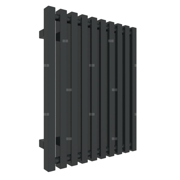 Grzejnik drabinkowy TERMA TRIGA, podłączenie PX, wym. 610 x 480 mm, kolor czarny jak kruk soft RAL9005, moc 391W