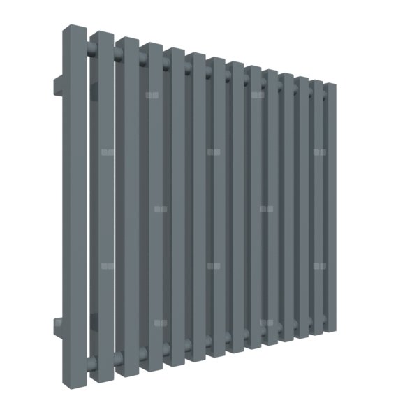 Grzejnik drabinkowy TERMA TRIGA, podłączenie YP, wym. 610 x 680 mm, kolor szafir anodowy, moc 554W