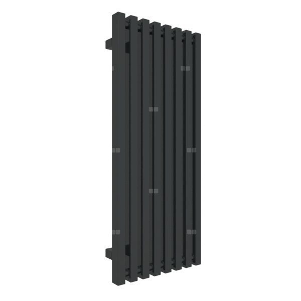 Grzejnik drabinkowy TERMA TRIGA, podłączenie Z8, wym. 900 x 380 mm, kolor czarny jak kruk mat RAL9005, moc 459W