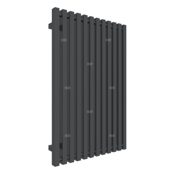 Grzejnik drabinkowy TERMA TRIGA, podłączenie ZX, wym. 900 x 580 mm, kolor metaliczna czerń, moc 701W