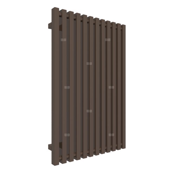 Grzejnik drabinkowy TERMA TRIGA, podłączenie ZX, wym. 900 x 580 mm, kolor irchowo-brązowy RAL8014, moc 701W
