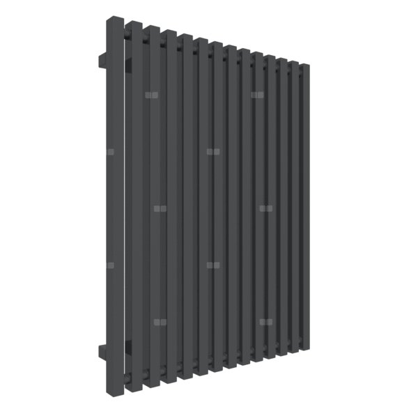 Grzejnik drabinkowy TERMA TRIGA, podłączenie YP, wym. 900 x 680 mm, kolor metaliczna czerń, moc 821W