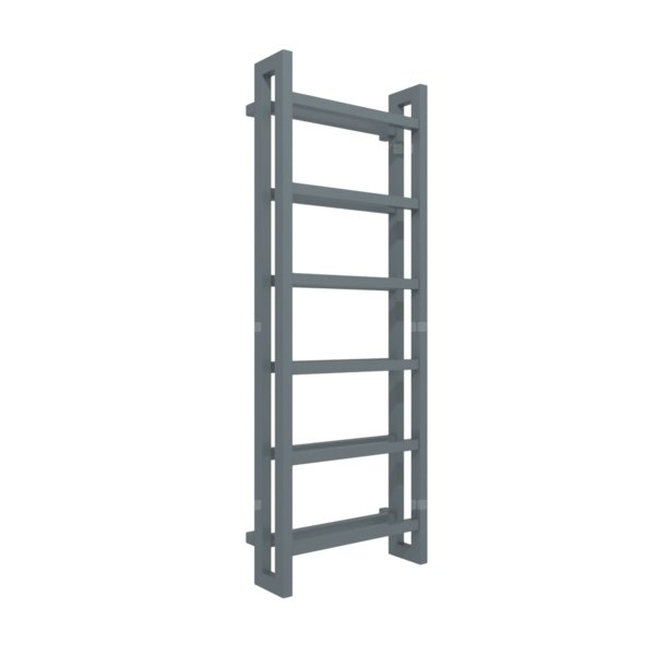 Grzejnik drabinkowy TERMA STAND, podłączenie SX, wym. 1380 x 500 mm, kolor szafir anodowy, moc 743W