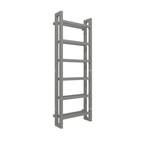 Grzejnik drabinkowy TERMA STAND, podłączenie SX, wym. 1380 x 500 mm, kolor szary kurz RAL7037, moc 743W