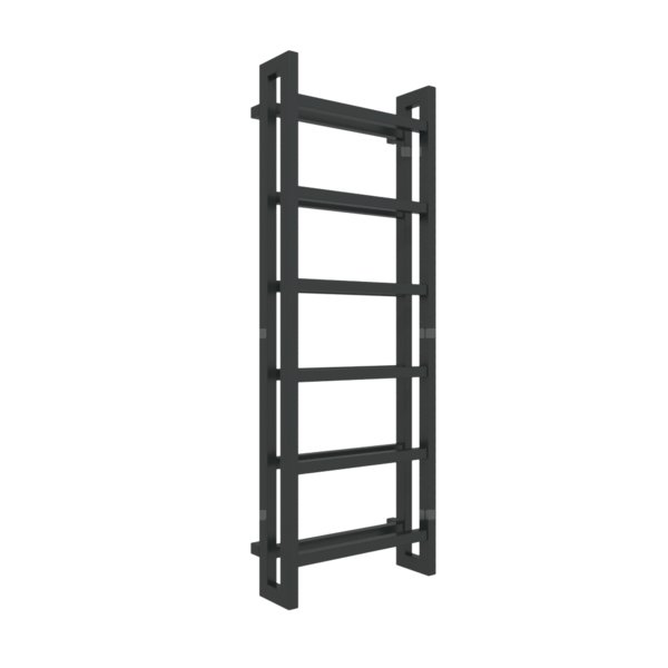 Grzejnik drabinkowy TERMA STAND, podłączenie SX, wym. 1380 x 500 mm, kolor nowy czarny krokodyl