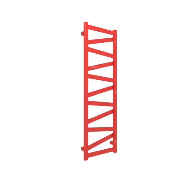 Grzejnik drabinkowy TERMA VIPERA, podłączenie Z8, wym. 1230 x 400 mm, kolor metaliczny czerwony, moc 382W