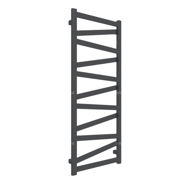 Grzejnik drabinkowy TERMA VIPERA, podłączenie SX, wym. 1230 x 500 mm, kolor metaliczna czerń, moc 451W