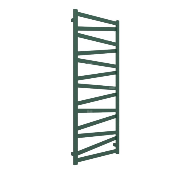 Grzejnik drabinkowy TERMA VIPERA, podłączenie SX, wym. 1470 x 600 mm, kolor zielony mchowy RAL6005, moc 622W