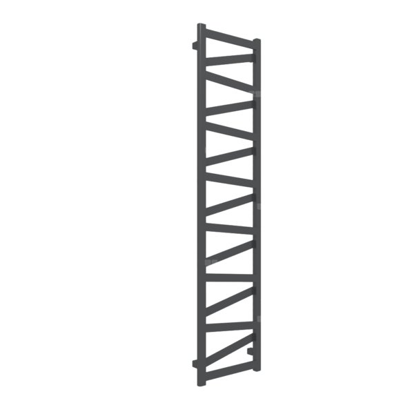 Grzejnik drabinkowy TERMA VIPERA, podłączenie Z8, wym. 1710 x 400 mm, kolor metaliczna czerń, moc 531W