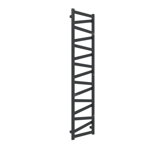 Grzejnik drabinkowy TERMA VIPERA, podłączenie Z8, wym. 1710 x 400 mm, kolor czarny jak kruk soft RAL9005, moc 531W