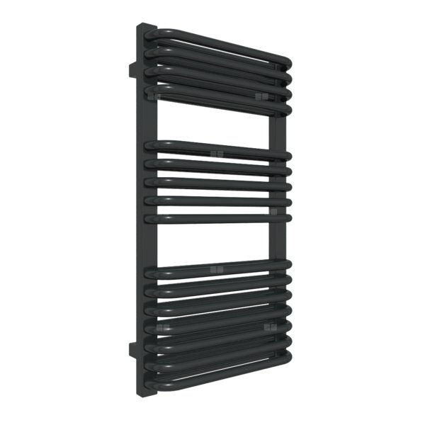 Grzejnik drabinkowy TERMA TYTUS, podłączenie Z1, wym. 820 x 440 mm, kolor czarny jak kruk mat RAL9005, moc 533W
