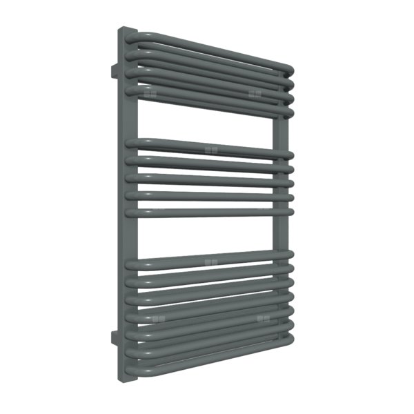 Grzejnik drabinkowy TERMA TYTUS, podłączenie ZX, wym. 820 x 540 mm, kolor metaliczny szary, moc 645W