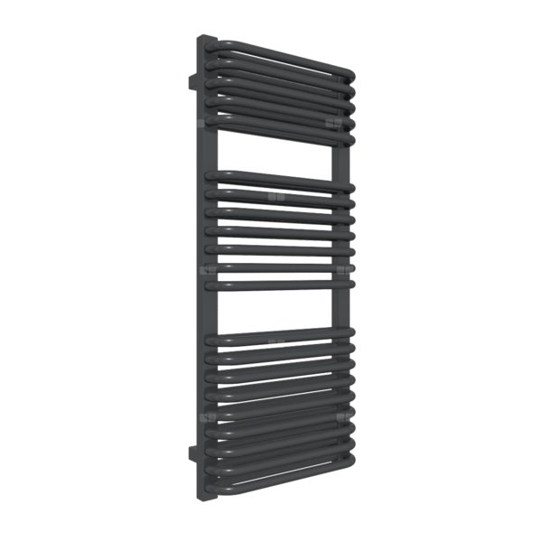 Grzejnik drabinkowy TERMA TYTUS, podłączenie Z1, wym. 1020 x 440 mm, kolor metaliczna czerń, moc 666W