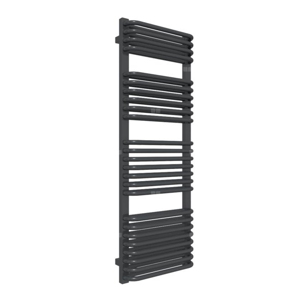 Grzejnik drabinkowy TERMA TYTUS, podłączenie Z1, wym. 1260 x 440 mm, kolor metaliczna czerń, moc 828W