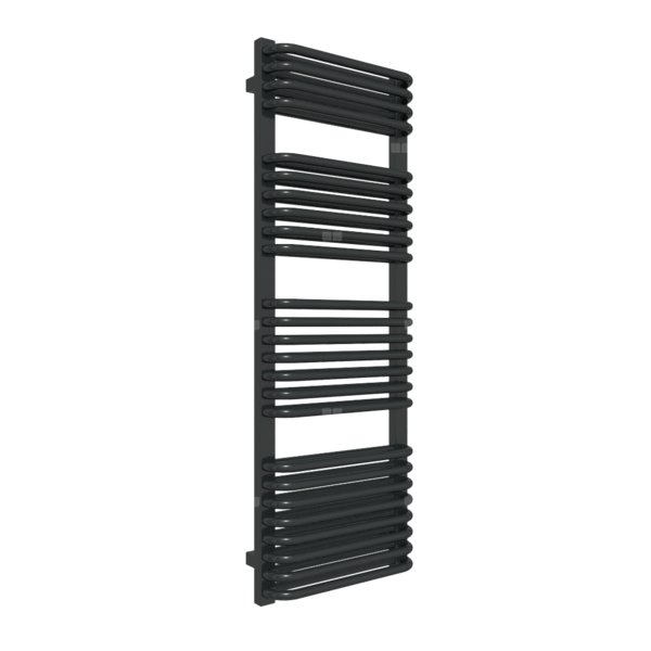 Grzejnik drabinkowy TERMA TYTUS, podłączenie Z8, wym. 1260 x 440 mm, kolor czarny jak kruk mat RAL9005, moc 828W