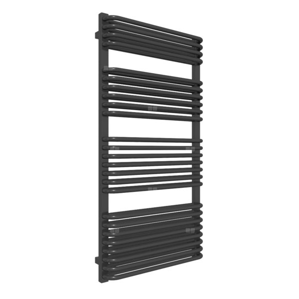 Grzejnik drabinkowy TERMA TYTUS, podłączenie SX, wym. 1260 x 640 mm, kolor czarny RAL9017, moc 1173W