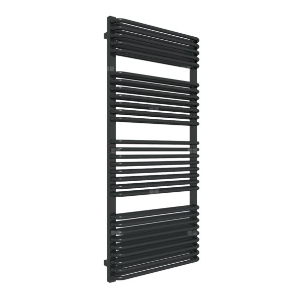 Grzejnik drabinkowy TERMA TYTUS, podłączenie ZX, wym. 1420 x 640 mm, kolor czarny jak kruk mat RAL9005, moc 1317W