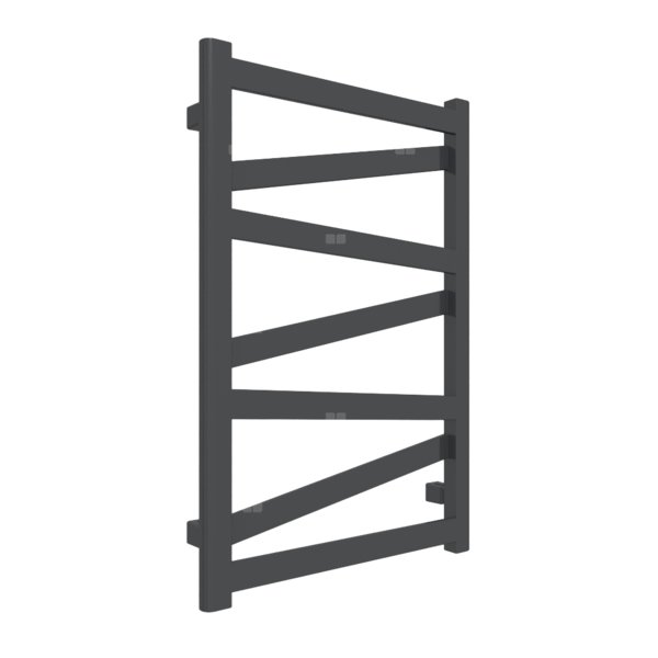 Grzejnik drabinkowy TERMA VIPERA, podłączenie SX, wym. 750 x 500 mm, kolor metaliczna czerń, moc 280W