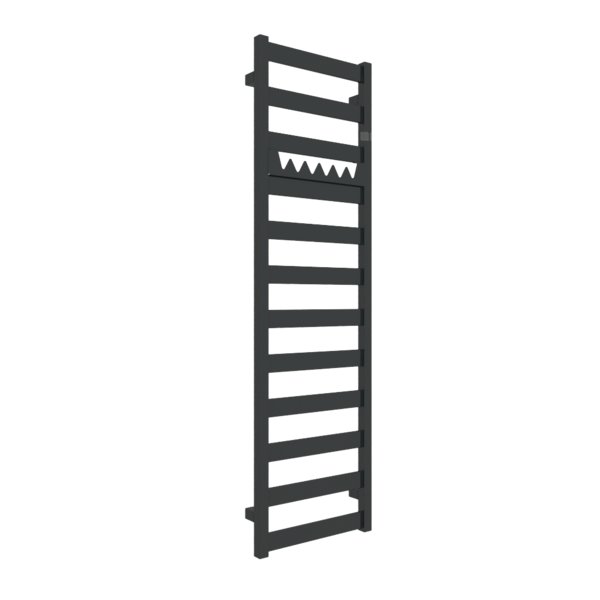 Grzejnik drabinkowy TERMA VIVO, podłączenie Z1, wym. 1390 x 400 mm, kolor czarny jak kruk soft RAL9005