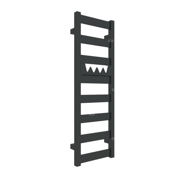 Grzejnik el. TERMA VIVO 910/300 \ RAL 9005 mat, podł. E8, MOA chrom, kabel prosty bez wtyczki z mask