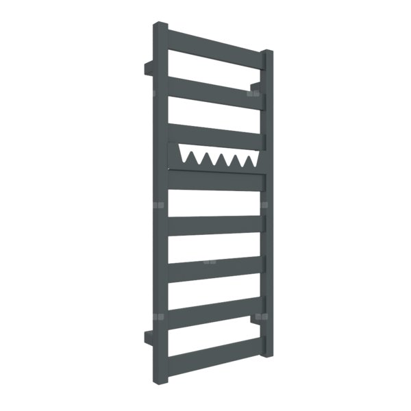 Grzejnik drabinkowy TERMA VIVO, podłączenie SX, wym. 910 x 400 mm, kolor szary granitowy RAL7026, moc 295W