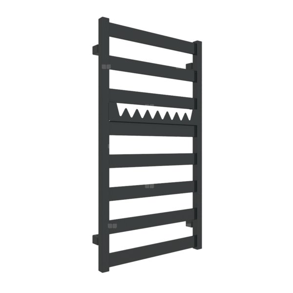 Grzejnik el. TERMA VIVO 910/500 \ RAL 9005 soft, podł. E1, ONE 30x30 RAL 9005 soft, kabel spiralny z