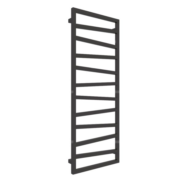 Grzejnik elektryczny TERMA ZIGZAG 500 x 1310 mm, kolor heban, moc 600 W, podłączenie E1, kabel spiralny z wtyczką