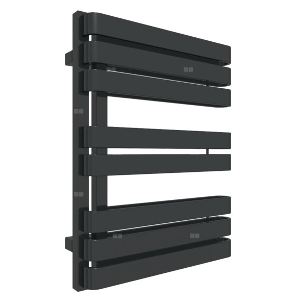 Grzejnik drabinkowy TERMA WARP S, podłączenie GD, wym. 655 x 500 mm, kolor nowy czarny krokodyl, moc 450W