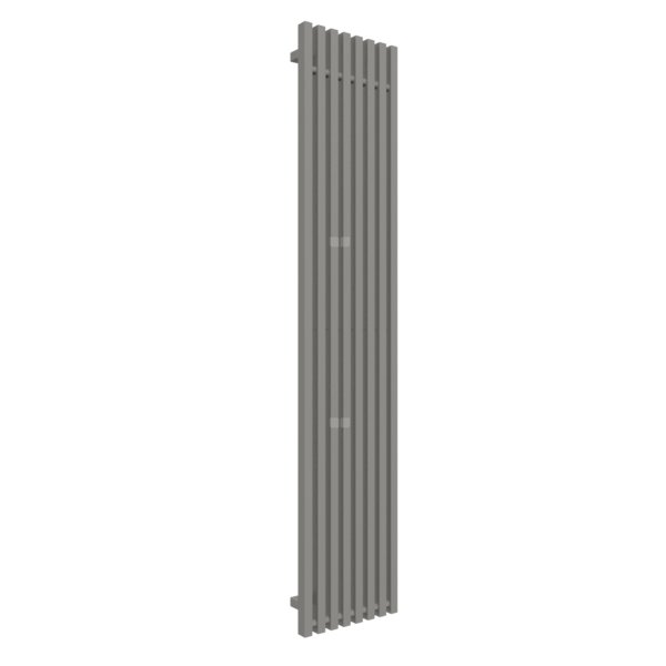 Grzejnik elektryczny TERMA TRIGA E 380 x 1900 mm, kolor ciemne aluminium RAL9007, moc 1000 W, podłączenie E8, kabel prosty bez wtyczki z maskownicą